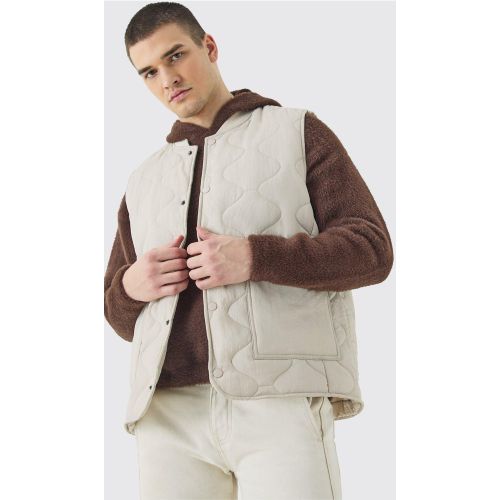 Tall - Veste matelassée sans manches - M - Boohooman - Modalova