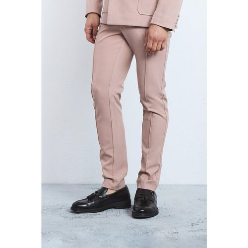 Textured Adjustable Waist Skinny Suit Trousers - Boohooman - Modalova