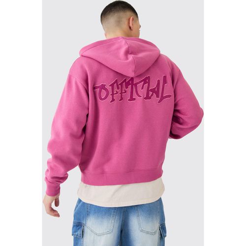 Sweat à capuche oversize zippé - Official - M - Boohooman - Modalova