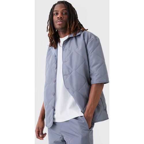 Chemise oversize matelassée à manches courtes - S - Boohooman - Modalova