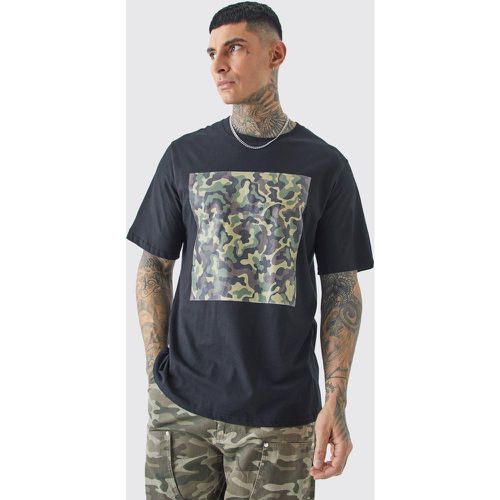 Tall - T-shirt oversize à imprimé camouflage - Boohooman - Modalova