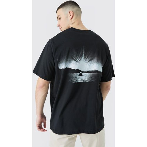 Tall - T-shirt oversize à imprimé paysage - Boohooman - Modalova