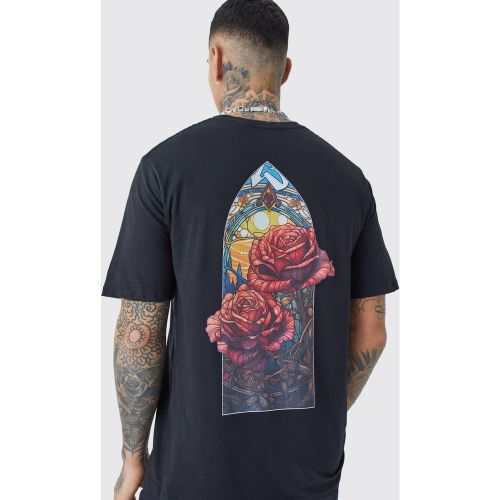 Tall - T-shirt oversize à imprimé rose - S - Boohooman - Modalova