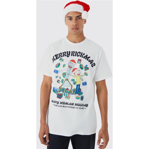 T-shirt de Noël oversize à imprimé Rick et Morty - Boohooman - Modalova