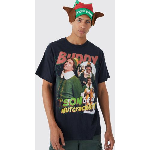 T-shirt de Noël oversize à imprimé Buddy The Elf - Boohooman - Modalova
