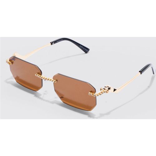 Lunettes de soleil rectangulaires - ONE SIZE - Boohooman - Modalova