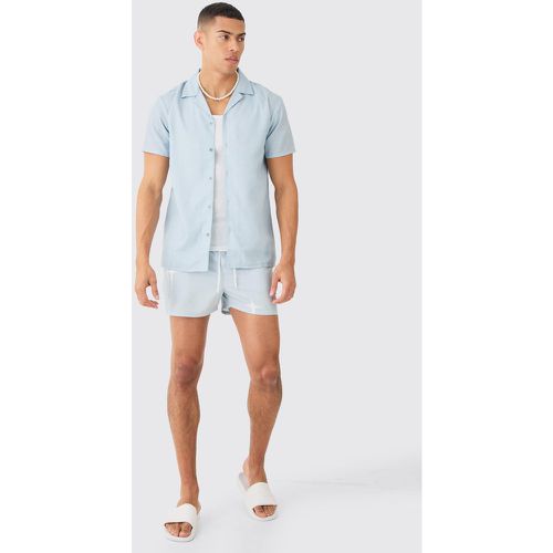 Ensemble avec chemise à manches courtes et short de bain - S - Boohooman - Modalova