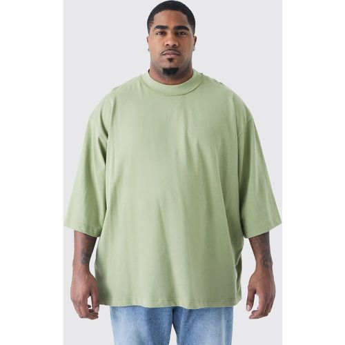 Grande taille - T-shirt oversize épais à col contrastant - Boohooman - Modalova