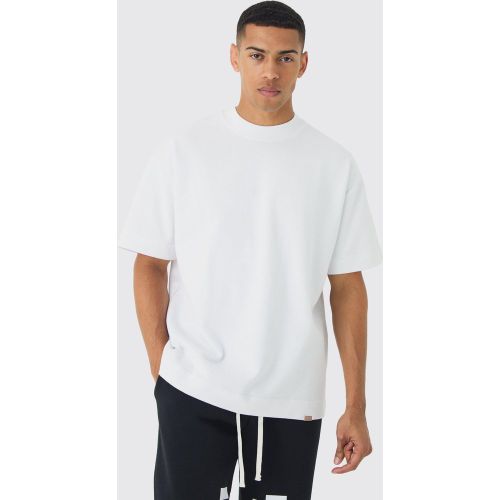 T-shirt oversize à col montant et surpiqûres - MAN - S - Boohooman - Modalova