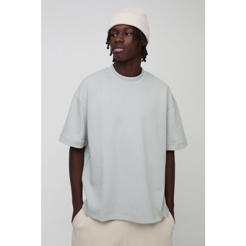 T-shirt oversize à col montant et surpiqûres - MAN - XS - Boohooman - Modalova