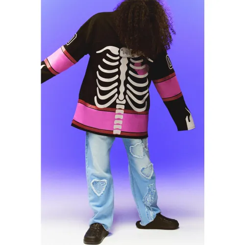 Jean large à écusson cœur - 32R - Boohooman - Modalova