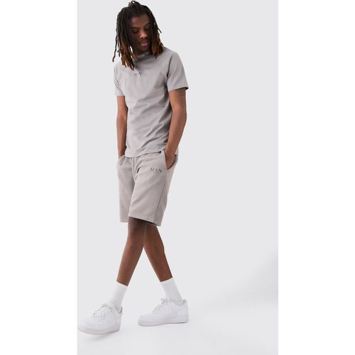 Ensemble côtelé avec t-shirt et short - MAN - L - Boohooman - Modalova