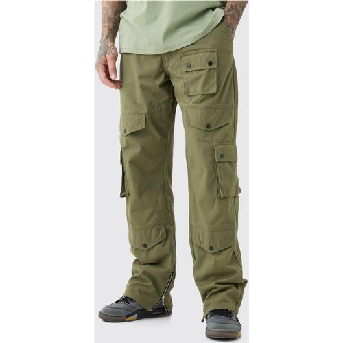 Tall - Pantalon cargo large en twill - 30 - Boohooman - Modalova