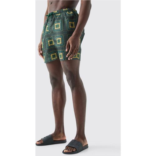 Short de bain mi-long imprimé - L - Boohooman - Modalova