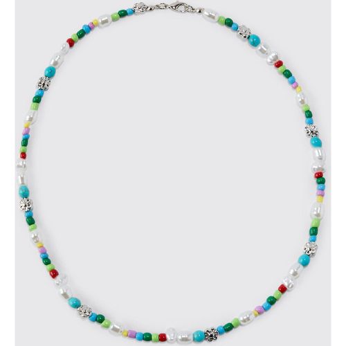 Collier en chaîne et perles - ONE SIZE - Boohooman - Modalova