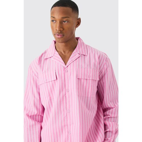 Chemise confort à rayures - L - Boohooman - Modalova