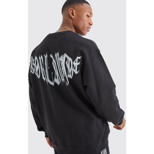 Sweat oversize imprimé au dos homme - S - Boohooman - Modalova