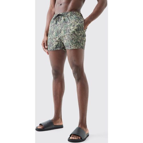 Short Length Camo Swim Short - S - Boohooman - Modalova