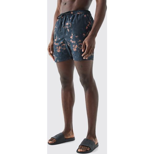 Short de bain mi-long tie dye - L - Boohooman - Modalova