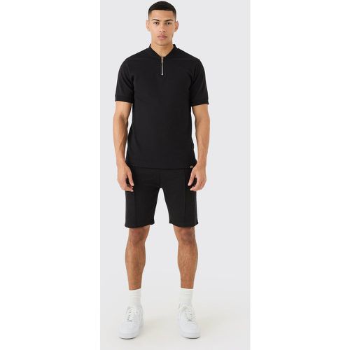 Ensemble avec polo cintré et short - S - Boohooman - Modalova