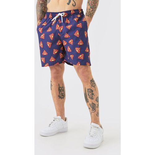 Short de bain mi-long à imprimé Superman - M - Boohooman - Modalova