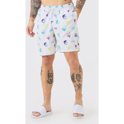 Short de bain mi-long à imprimé Ken - S - Boohooman - Modalova