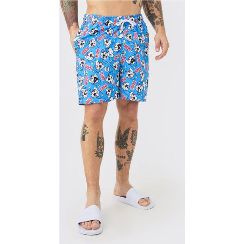 Short de bain mi-long à slogan Slush Puppie - S - Boohooman - Modalova