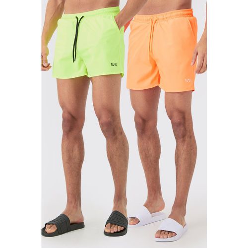 Lot de 2 shorts de bain mi-longs - MAN - L - Boohooman - Modalova