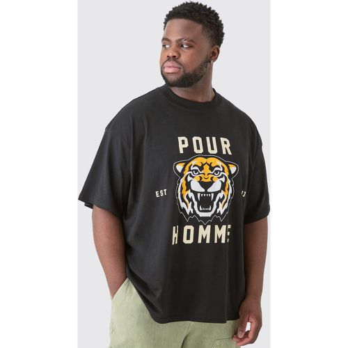 Plus Tiger Graphic Oversized T-shirt - Boohooman - Modalova