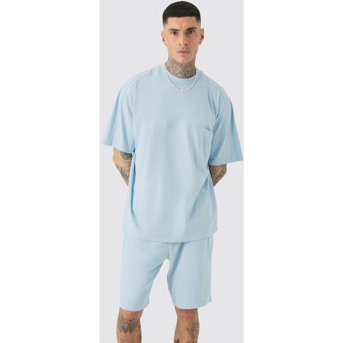 Tall - Ensemble oversize avec t-shirt à col montant et short cargo - S - Boohooman - Modalova