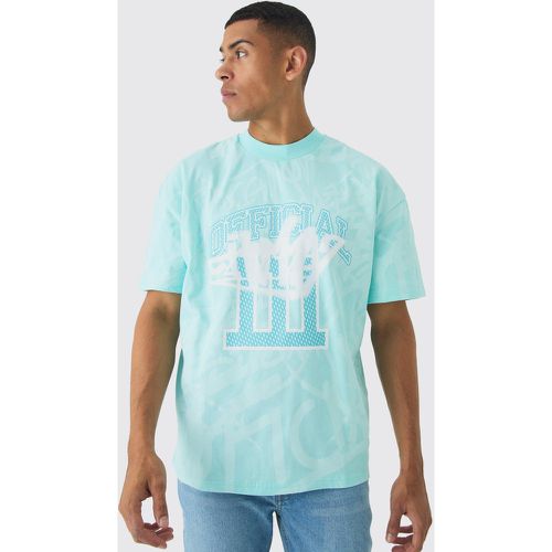 T-shirt oversize à imprimé graffiti - Official - S - Boohooman - Modalova