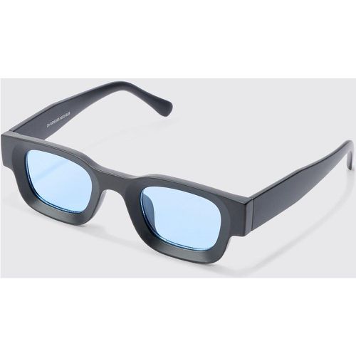 Chunky Frame Square Lens Sunglasses In Blue - Boohooman - Modalova