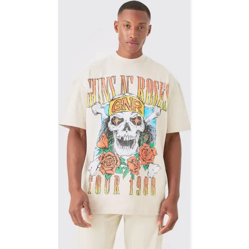 T-shirt oversize à imprimé Guns N Roses - S - Boohooman - Modalova