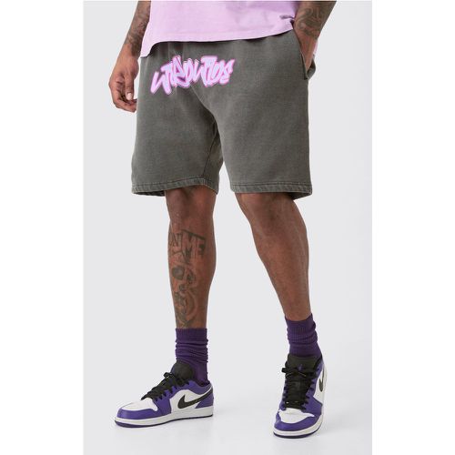 Grande taille - Short large surteint à imprimé graffiti - XXL - Boohooman - Modalova