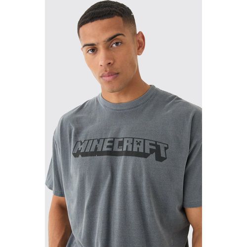 Oversized Minecraft Gaming Wash License T-shirt - Boohooman - Modalova