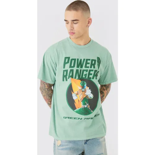 Oversized Power Rangers Wash License T-shirt - Boohooman - Modalova