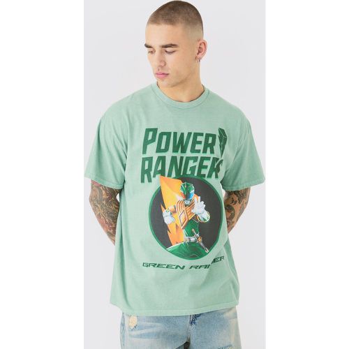 T-shirt oversize délavé à imprimé Power Rangers - XS - Boohooman - Modalova