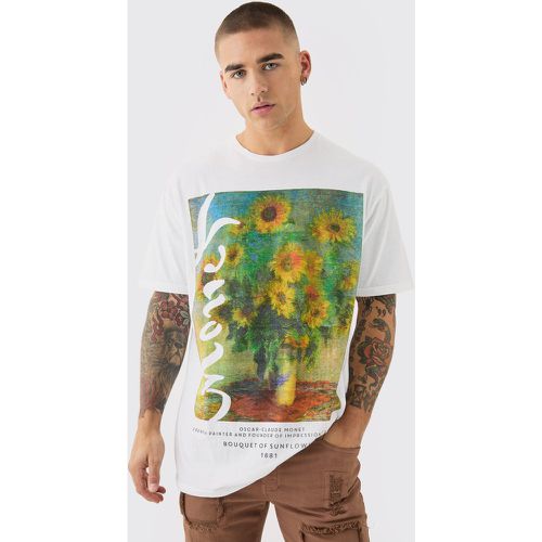 Oversized Van Gogh Sunflower License T-shirt - Boohooman - Modalova