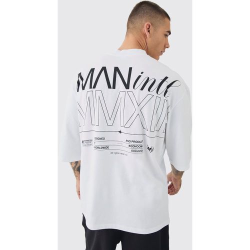 T-shirt oversize imprimé - XS - Boohooman - Modalova