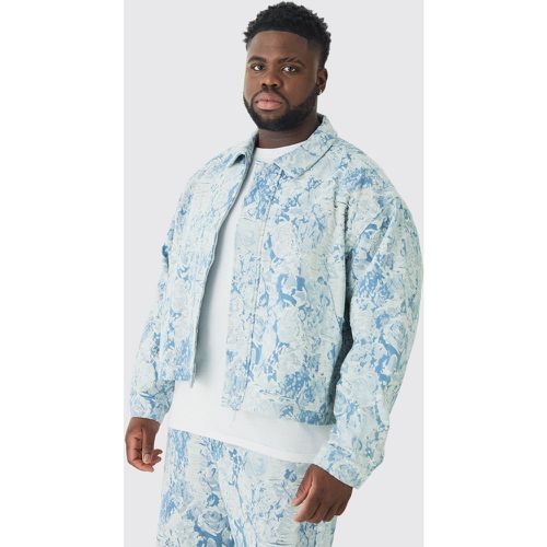 Grande taille - Veste oversize en jean homme - XXXL - Boohooman - Modalova