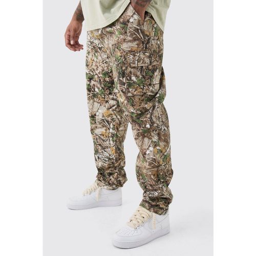 Grande taille - Pantalon cargo à imprimé camouflage - 38 - Boohooman - Modalova