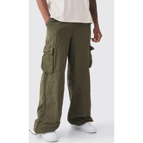 Tall - Pantalon cargo baggy à cordon de serrage - S - Boohooman - Modalova