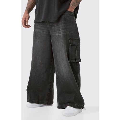 Grande taille - Jean cargo en denim homme - 40 - Boohooman - Modalova