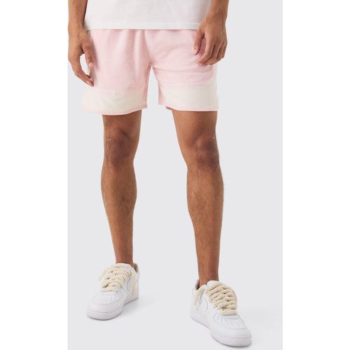 Short de volley color block en tissu éponge - S - Boohooman - Modalova