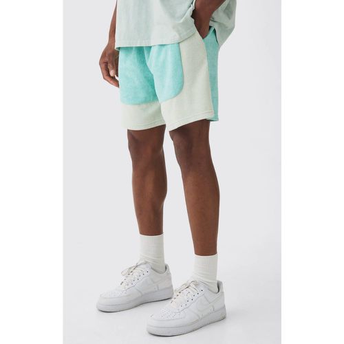 Short de volley color block en tissu éponge - XS - Boohooman - Modalova