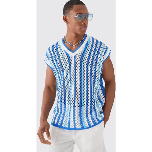 Sweat oversize à col V et coutures apparentes - M - Boohooman - Modalova