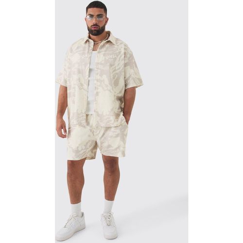 Grande taille - Ensemble oversize avec chemise à manches courtes et short homme - XXXL - Boohooman - Modalova