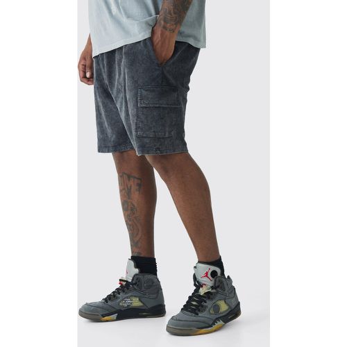 Grande taille - Short cargo délavé en jersey - XXXL - Boohooman - Modalova