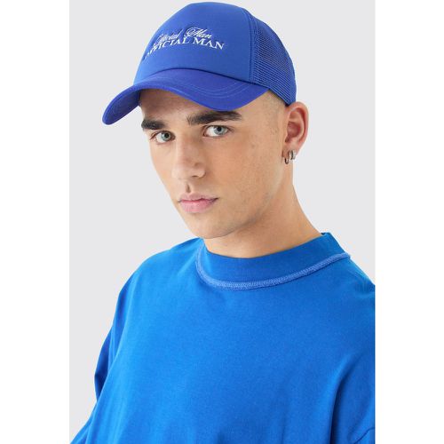 Casquette à empiècements en mesh et broderie - MAN Official - ONE SIZE - Boohooman - Modalova