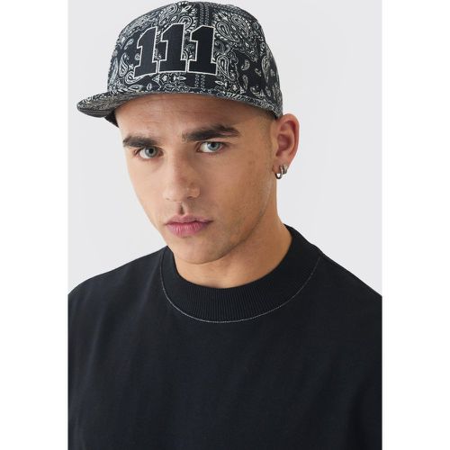 Casquette brodée à imprimé bandana - ONE SIZE - Boohooman - Modalova